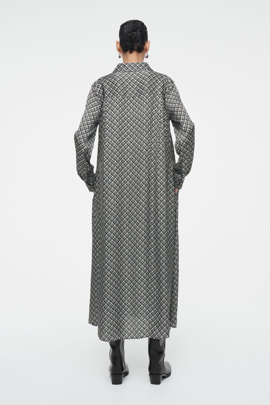 GEOMETRIC-PRINT MAXI SHIRT DRESS Product Image
