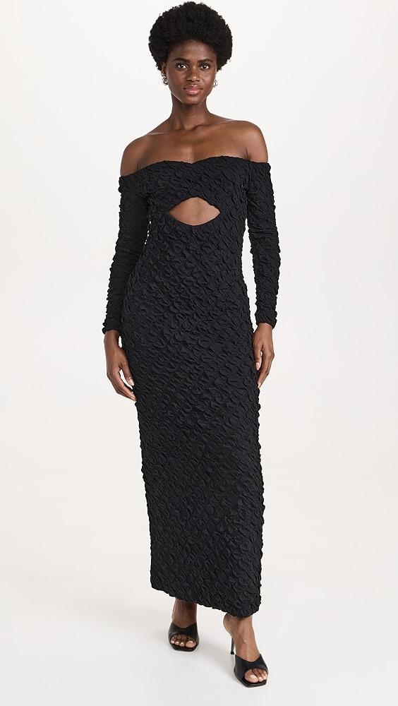 Dur Doux Maxi Diamond Front Puckered Knit Dress | Shopbop Product Image