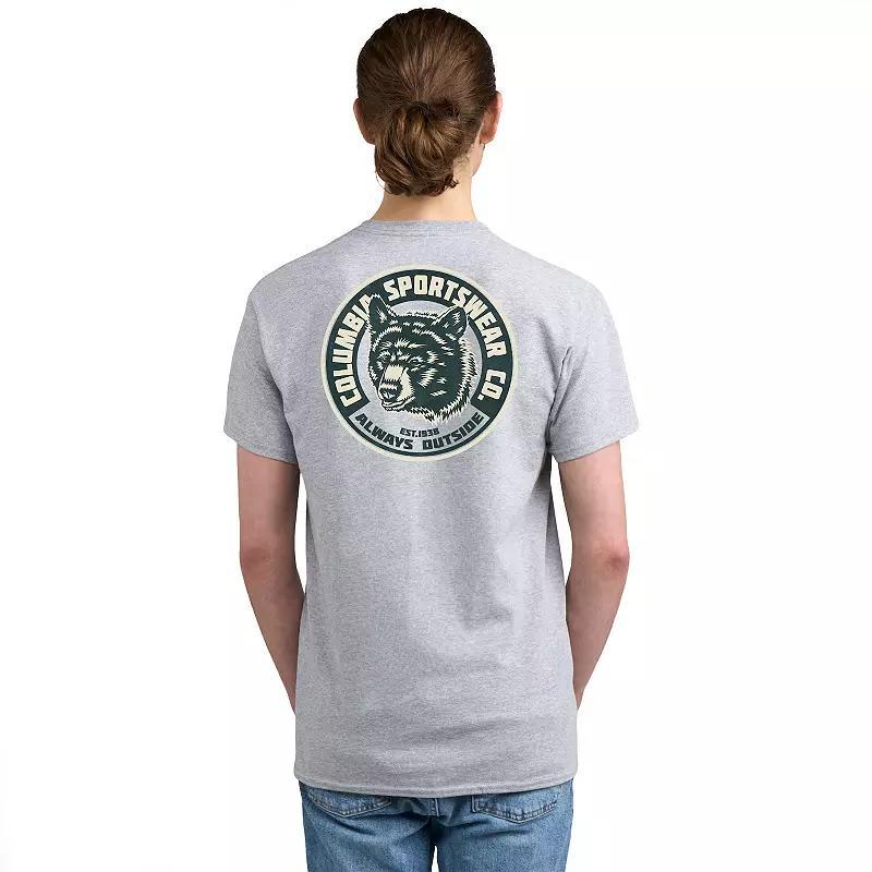 Mens Columbia Short Sleeve Graphic Tee Yellow Bear Product Image