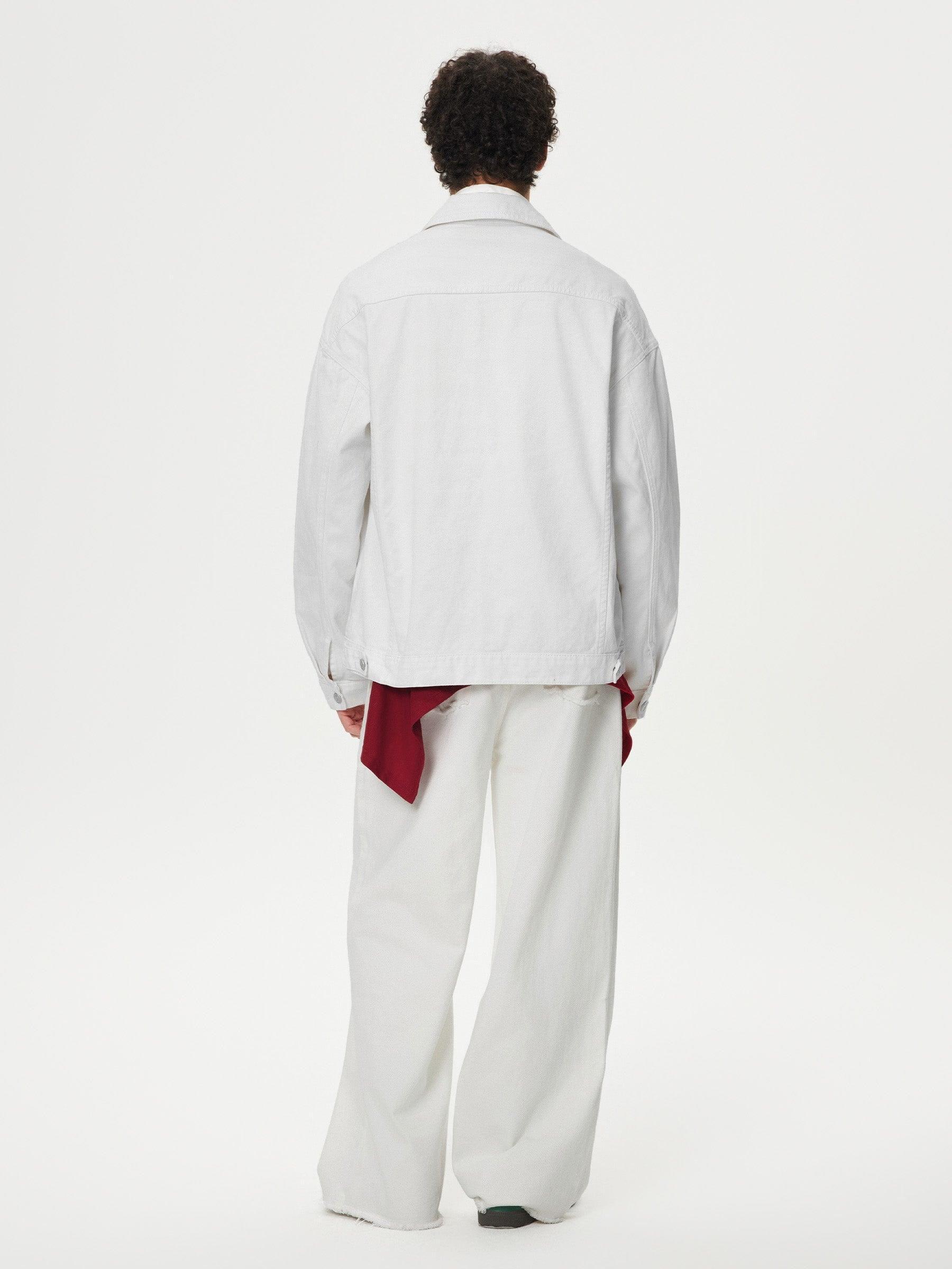Aelfric Eden Vintage White Denim Jacket Product Image