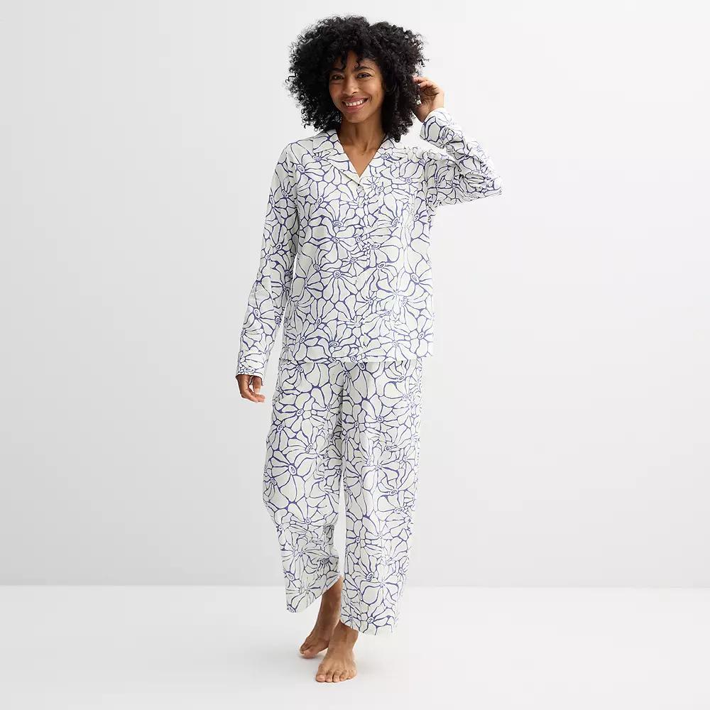 Women's Sonoma Goods For Life® Woven Pajama Top, Size: Small, Fun Floral Product Image