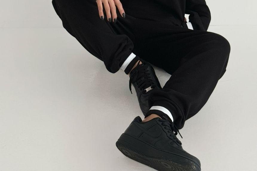 Set: Lettering Loose-Fit Sweatshirt + Sweatpants Product Image
