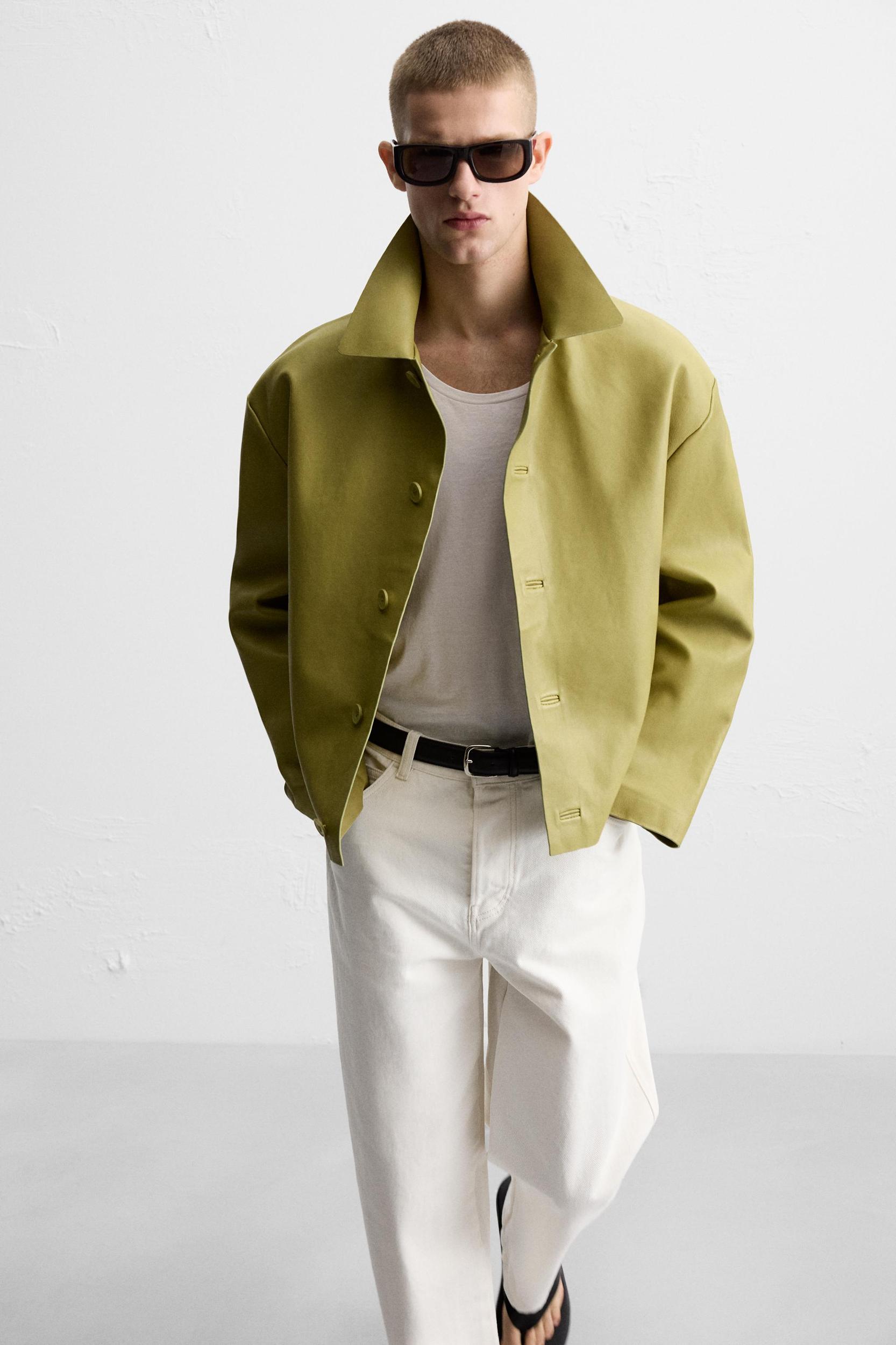LEATHER OVERSHIRT Product Image