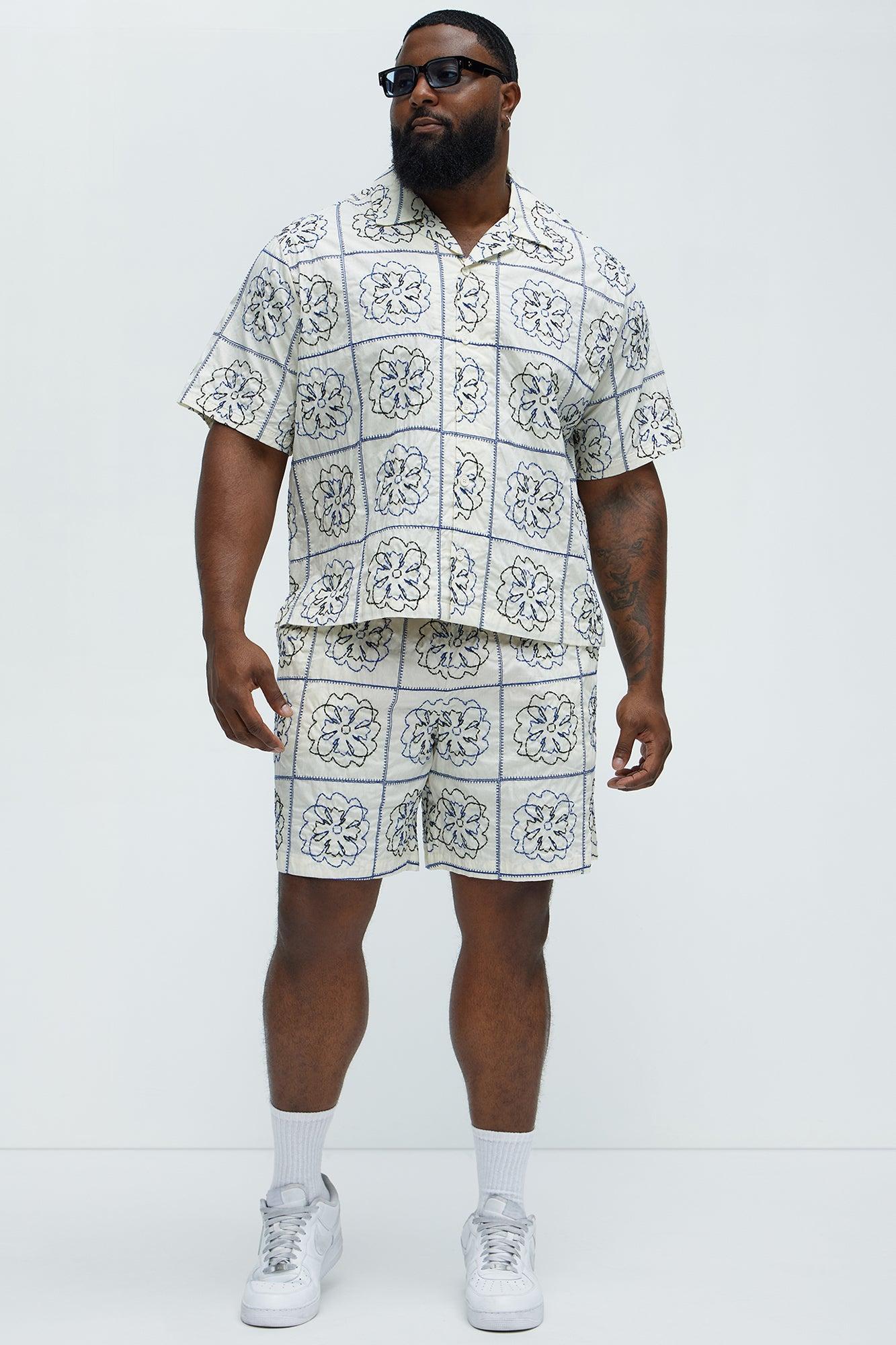 Tropical Bloom Cotton Shirt - White/combo Product Image