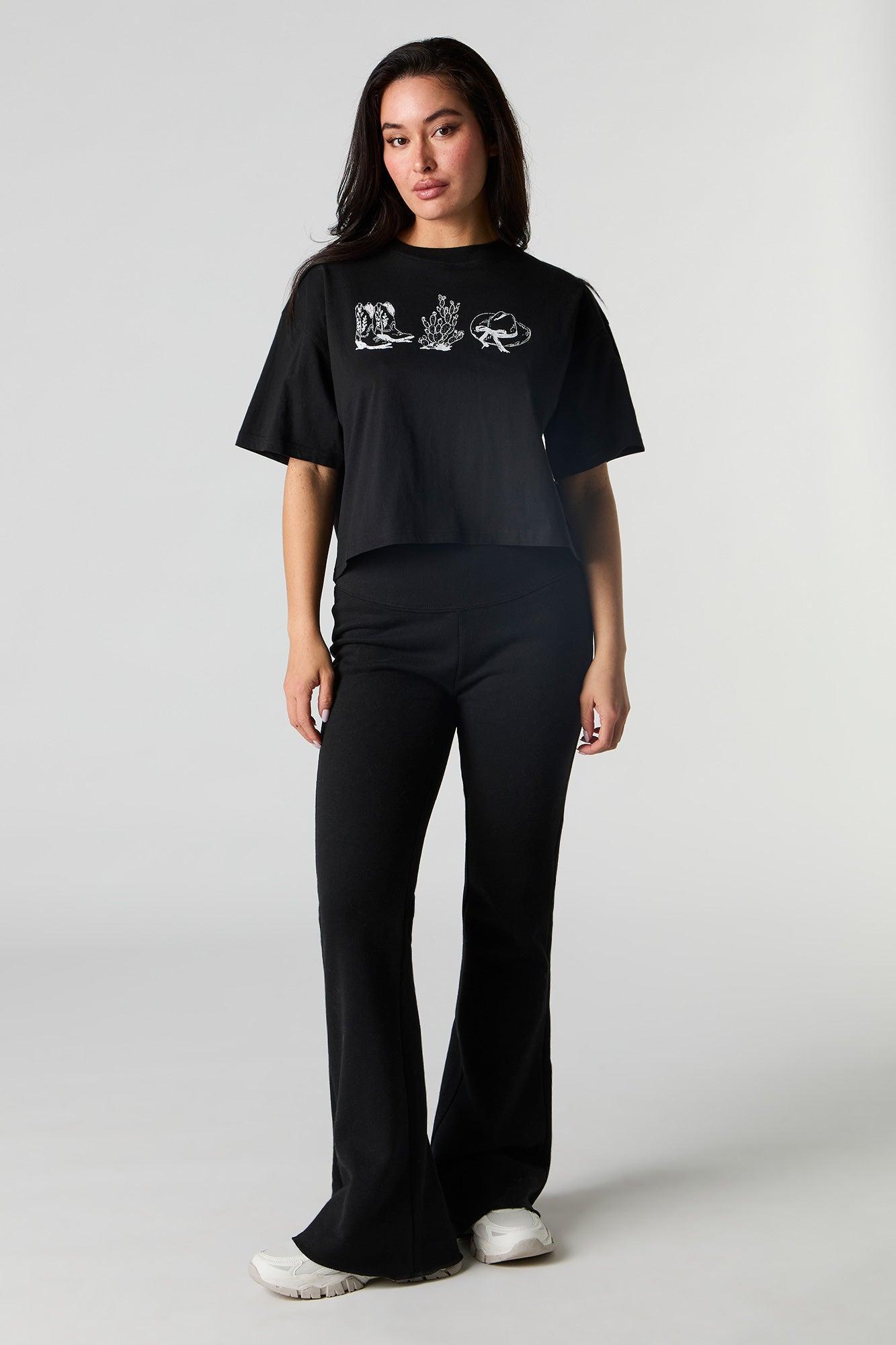 Western Graphic Boxy T-Shirt Female Product Image