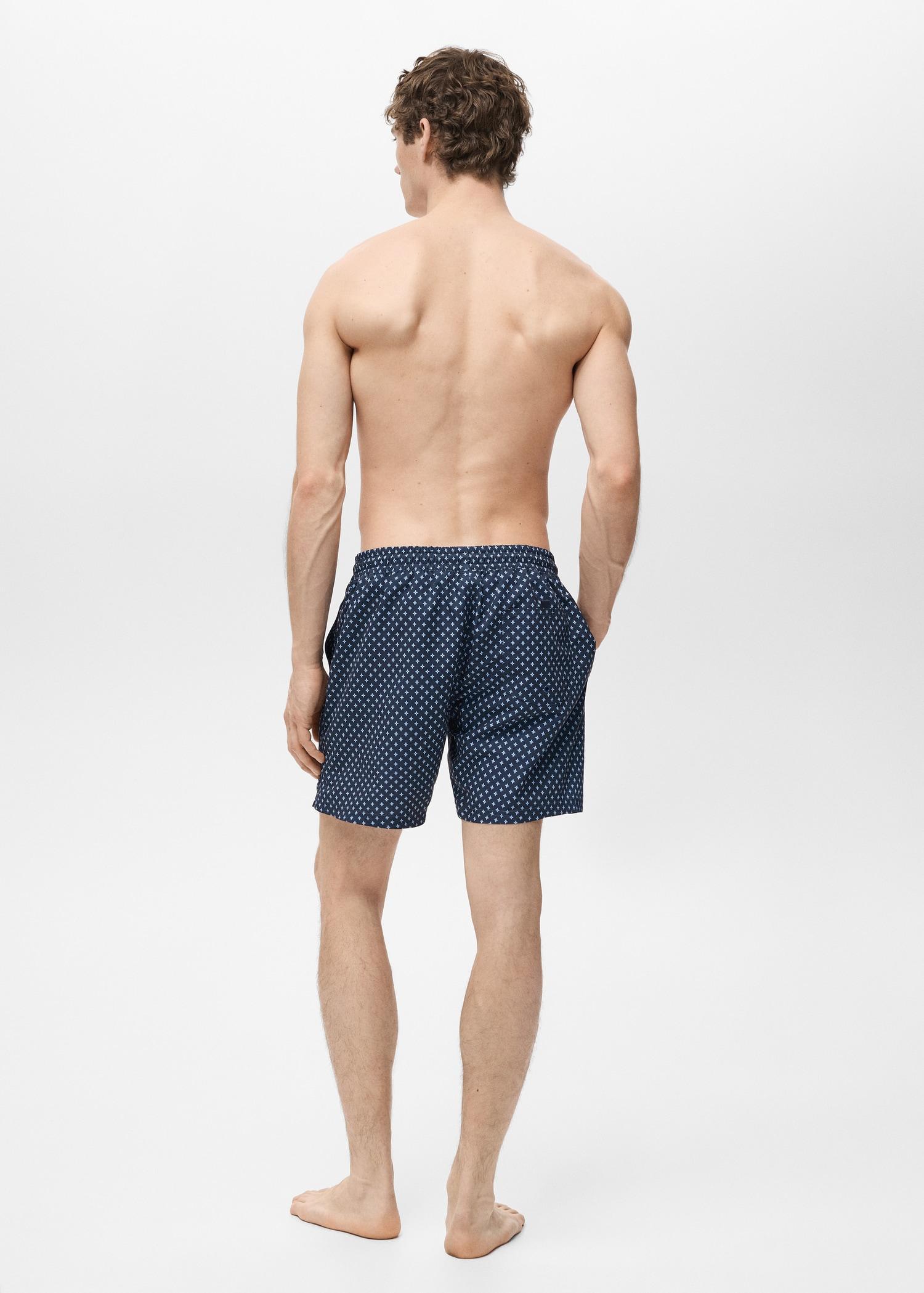 Geometric-print swimsuit - Men | MANGO USA Product Image