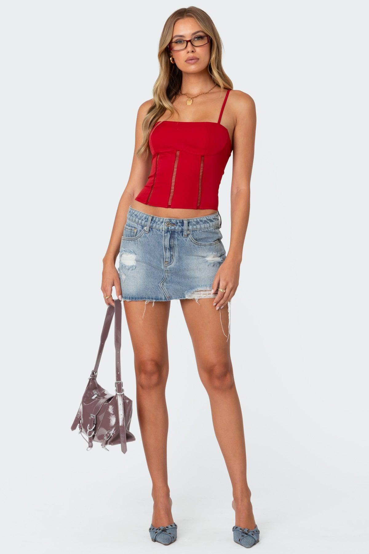 Jennie ladder knit corset Product Image