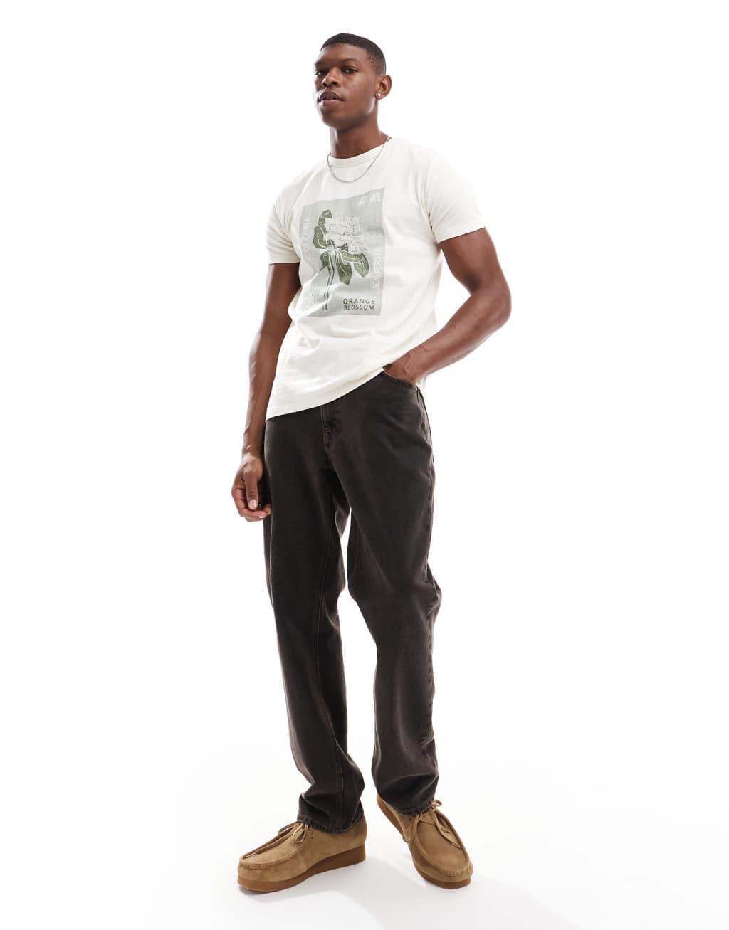 Scalpers Stamp Tee In Off White  Product Image