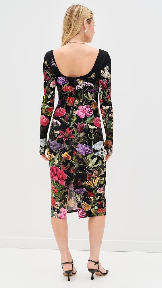 alice + olivia Delora Scoop Neck Midi Dress | Shopbop Product Image