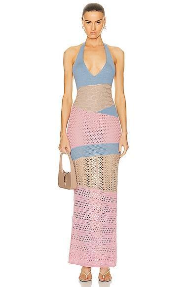 Patchwork Knit Midi Dress RTA Product Image