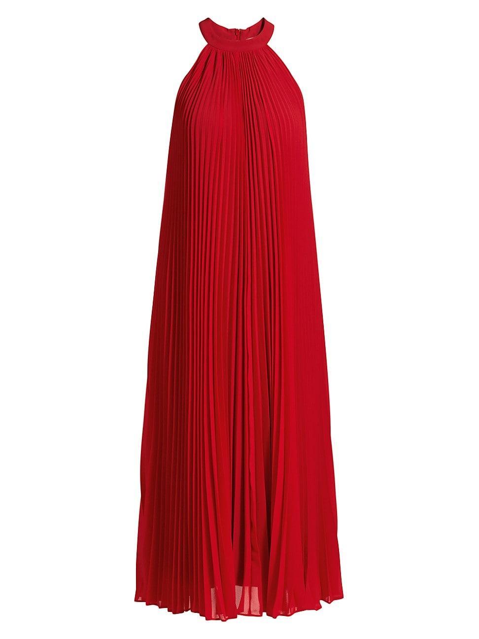 Womens Minneli Plisse Halterneck Maxi Dress Product Image