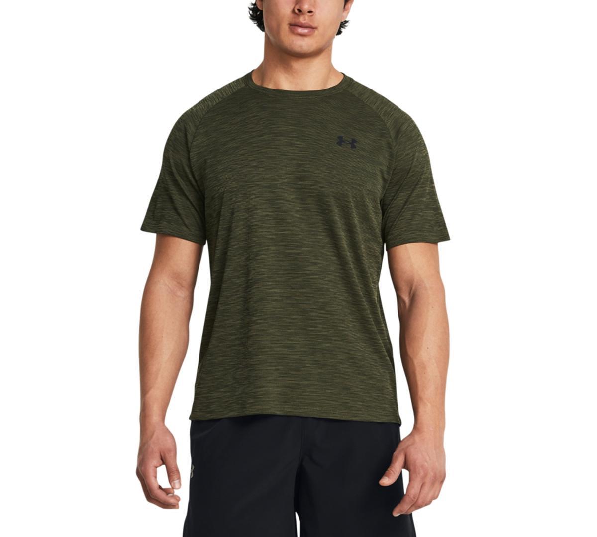 Men's Under Armour Tech Textured Short Sleeve Tee, Size: Medium, Castlerock Product Image