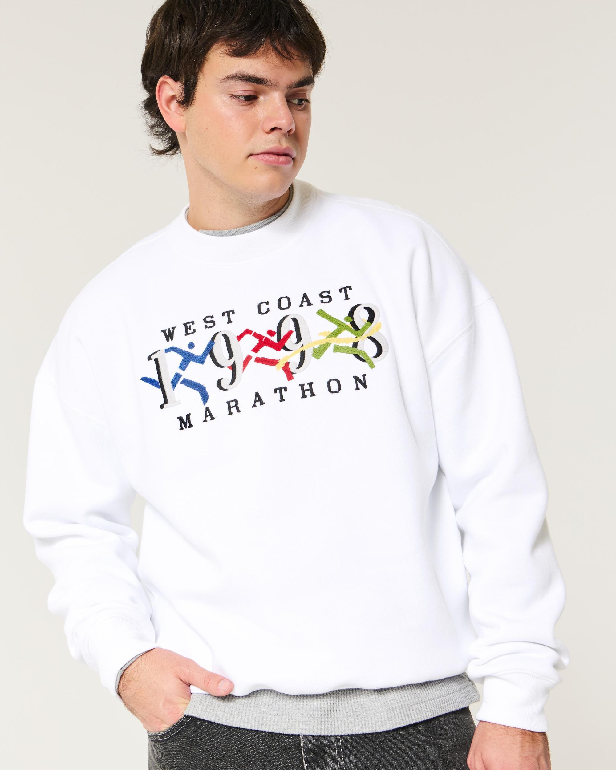 Boxy LA Finals Tennis Graphic Crew Sweatshirt Product Image