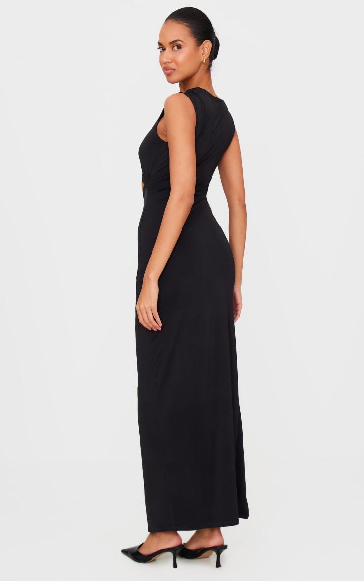Black Soft Touch Cut Out Maxi Dress Product Image