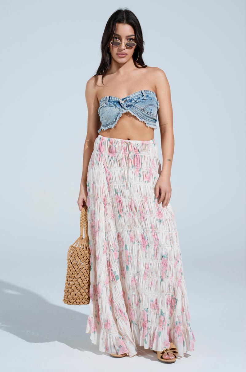 RUBY FLORAL MAXI SKIRT Product Image