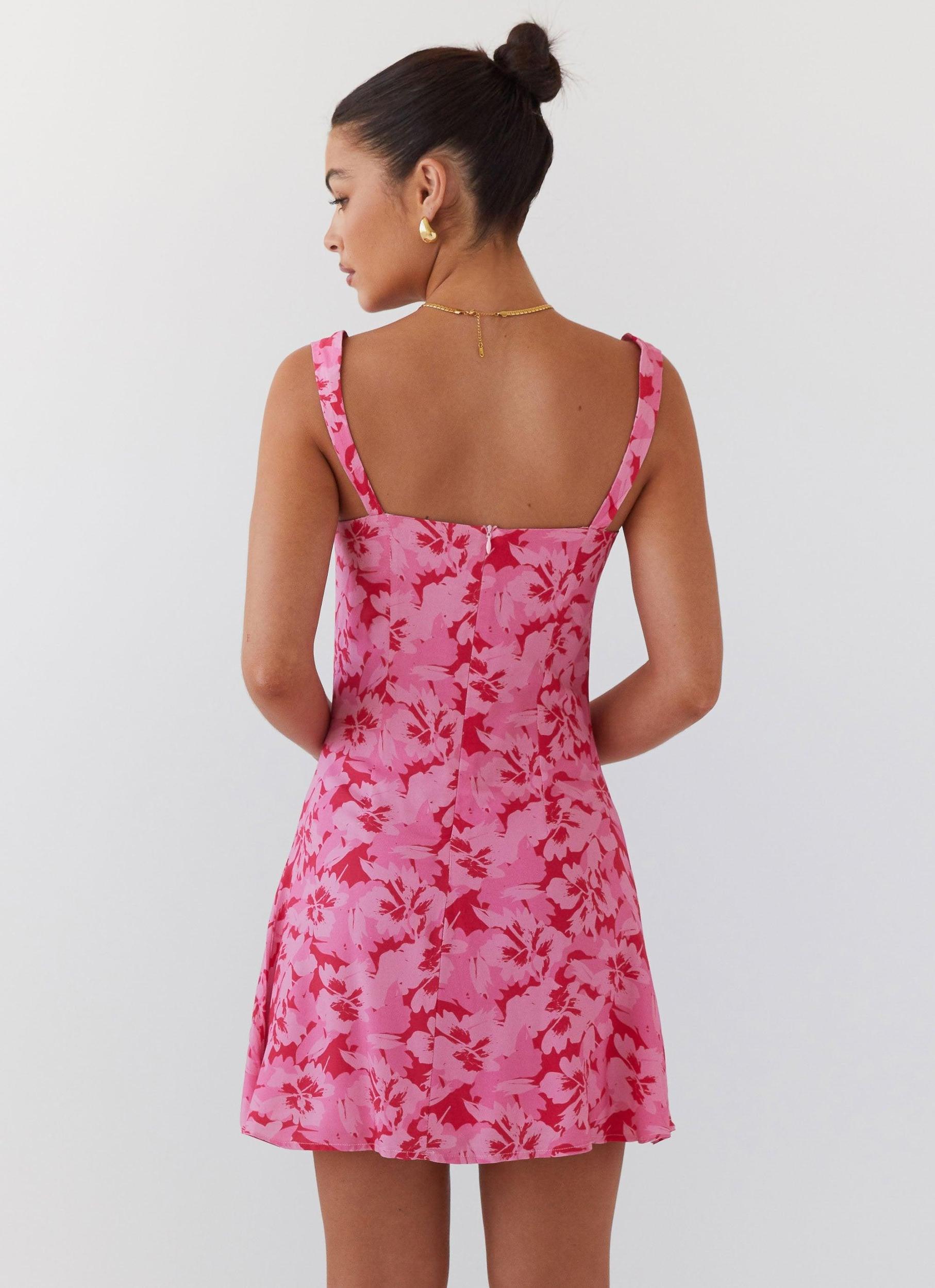 Kiah Bustier Mini Dress - Cherry Blossom Product Image