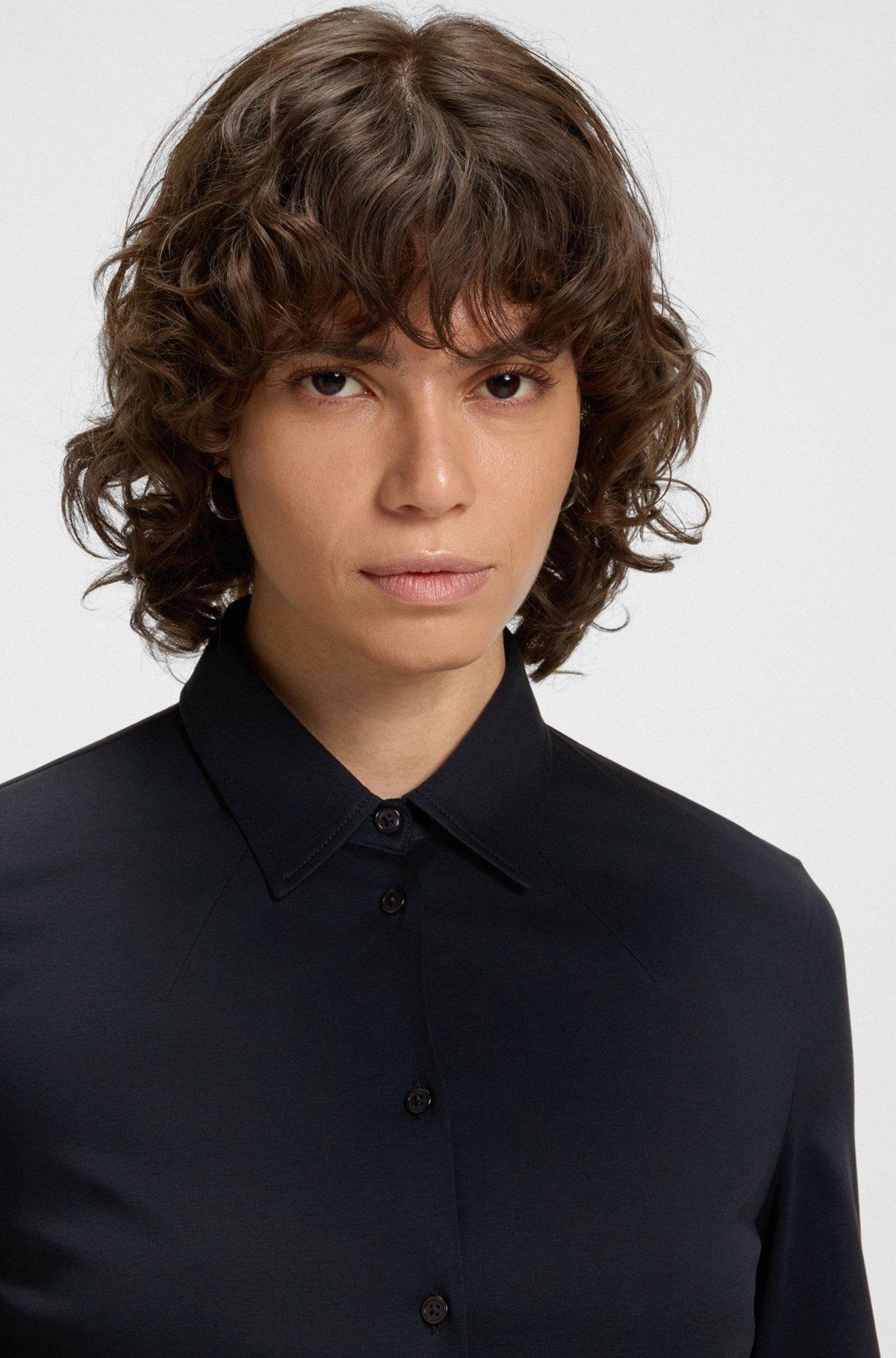 Extra-slim-fit blouse in cotton jersey Product Image