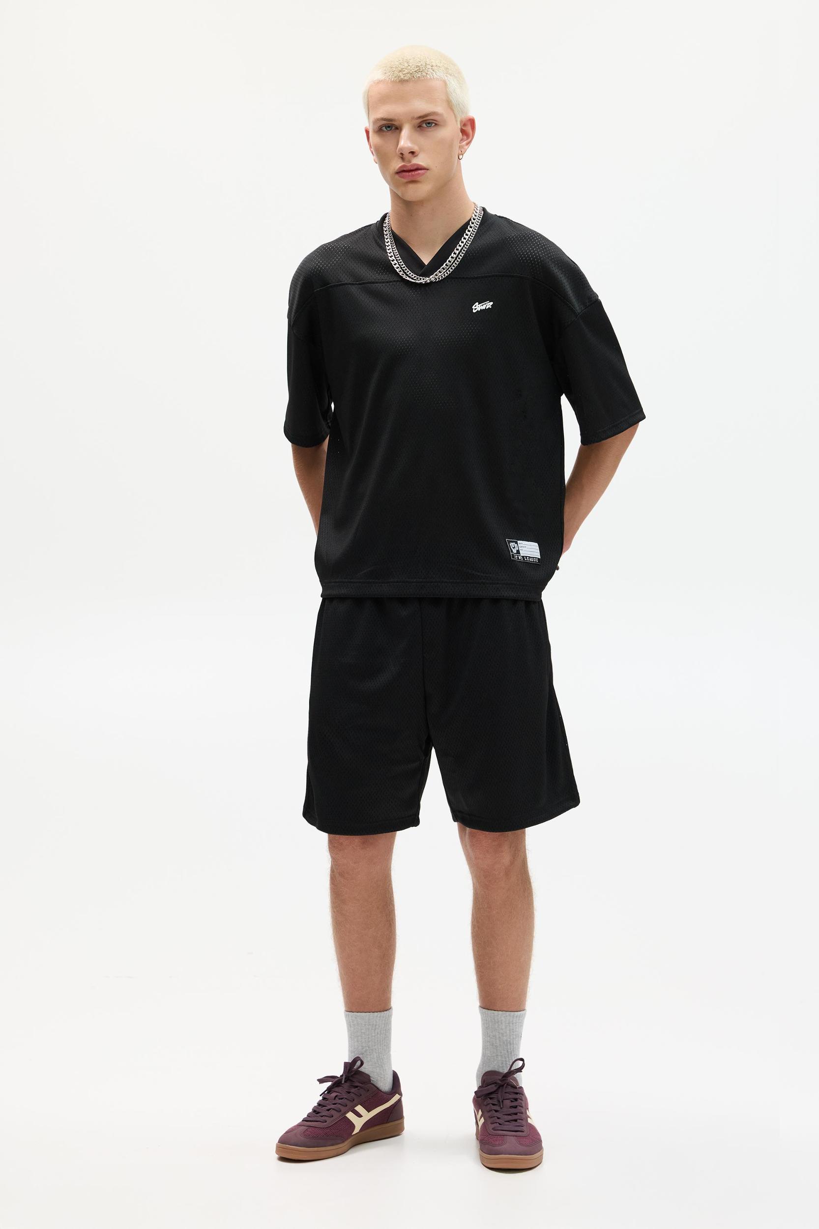 STWD mesh fabric T-shirt Product Image