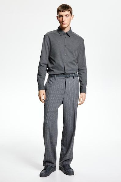 Relaxed Fit Wool-Blend Suit Pants Product Image
