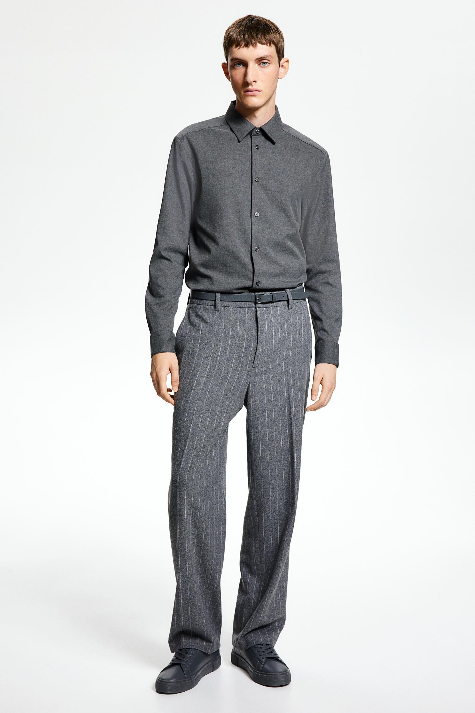 Relaxed Fit Wool-Blend Suit Pants Product Image