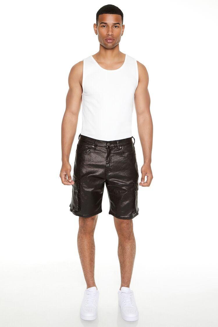 Coated Stretch-Denim Shorts | Forever 21 Product Image