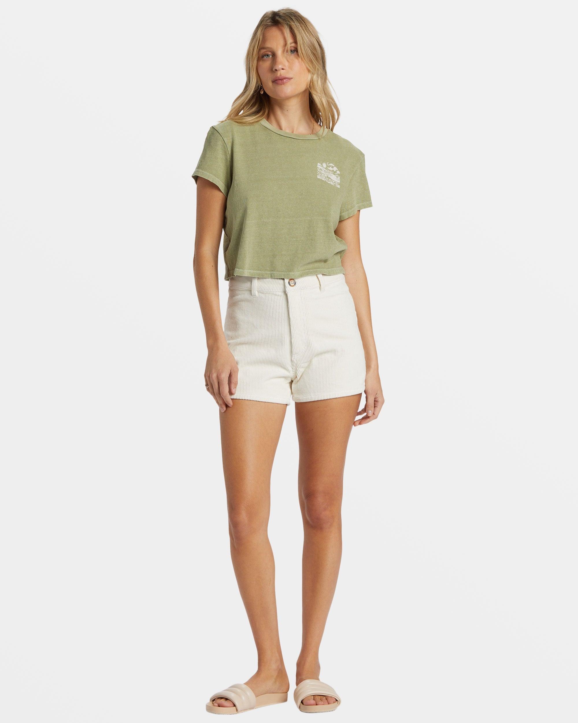 Free Fall Corduroy Shorts - White Cap Female Product Image