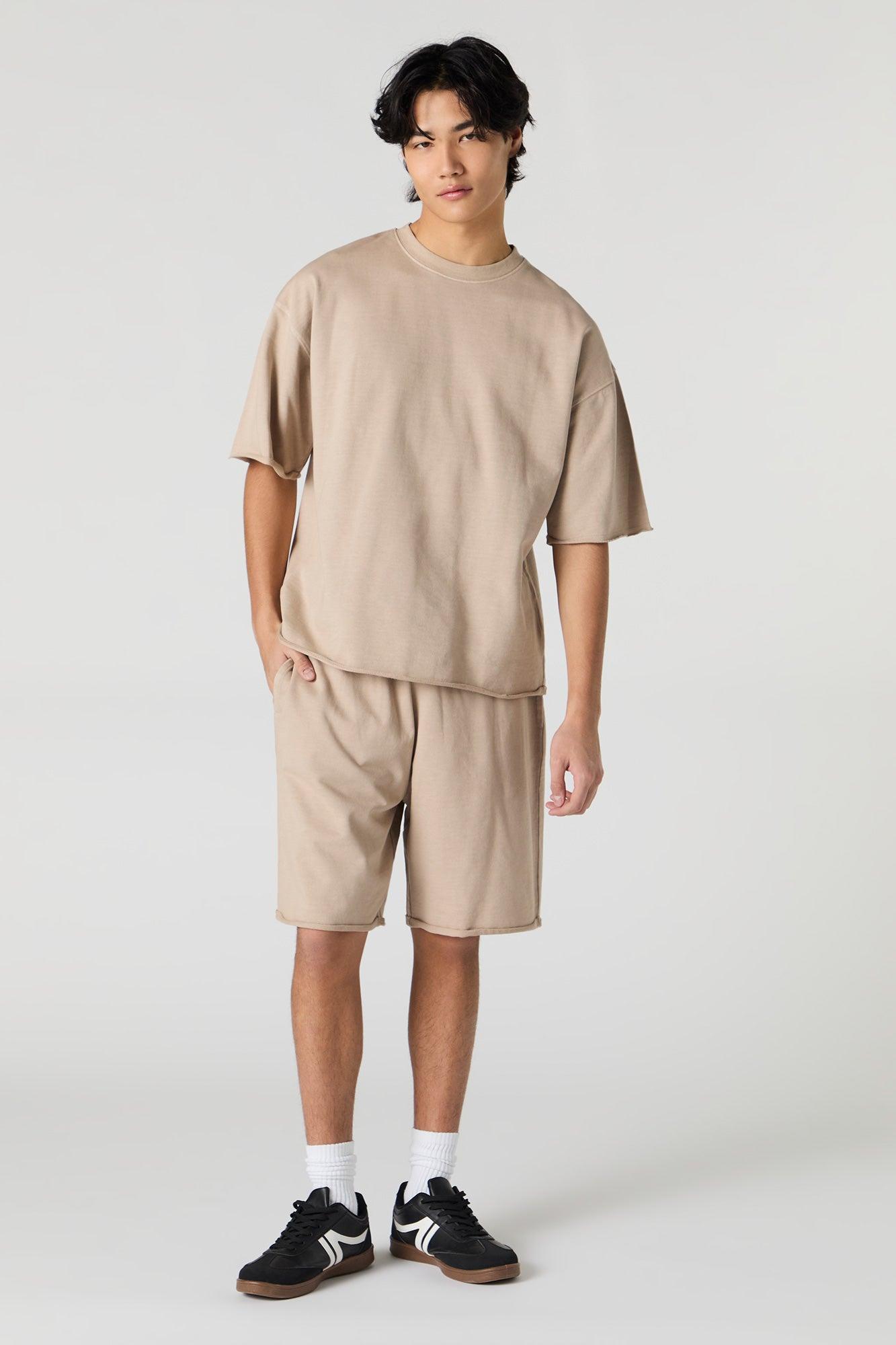 Washed Boxy Fleece T-Shirt Male Product Image