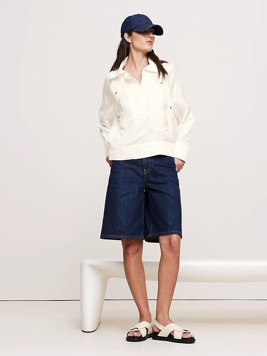 Oversized Viscose-Linen Popover Product Image