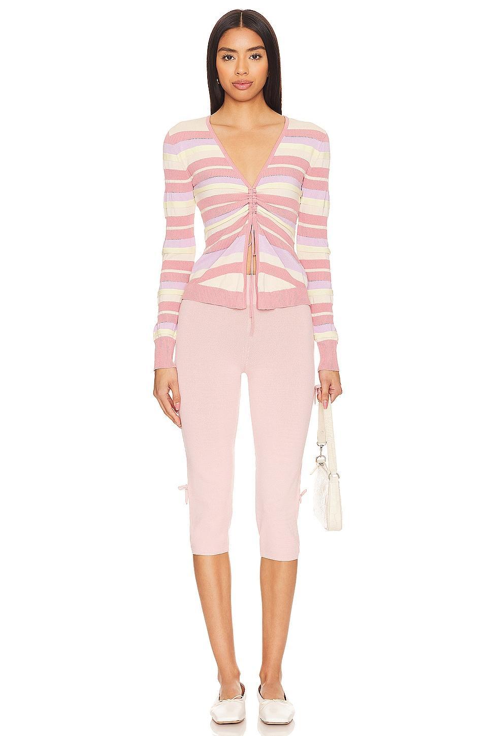 Lovers and Friends Kit Striped Sweater in Pink & Lilac Multi Product Image