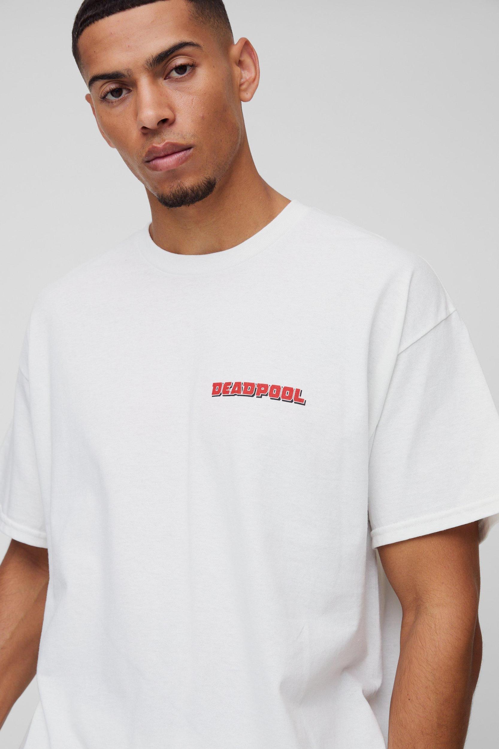 Oversized Deadpool License Print T-Shirt | boohooMAN USA Product Image