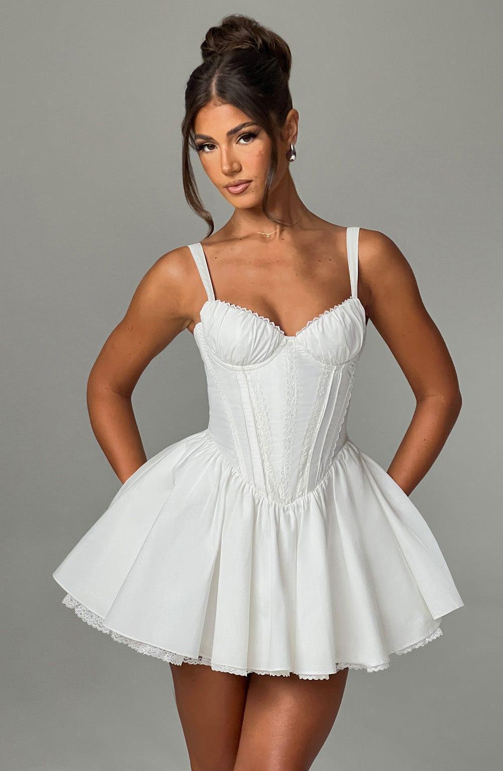 Josie Mini Dress - White Product Image