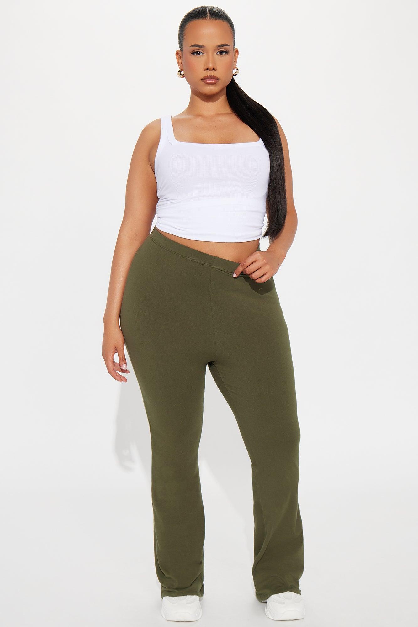 Adriana Flare Pant - Dark Olive Product Image