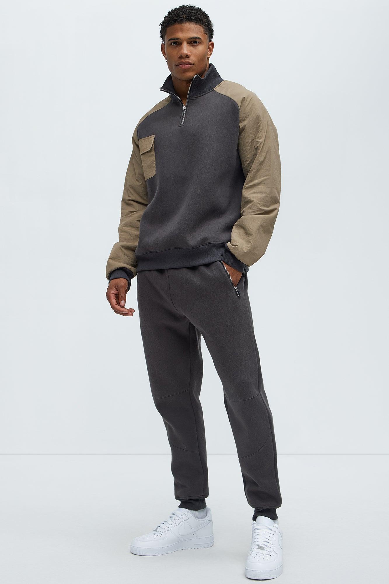 Smokey Quarter Zip Sweatshirt - Brown Product Image