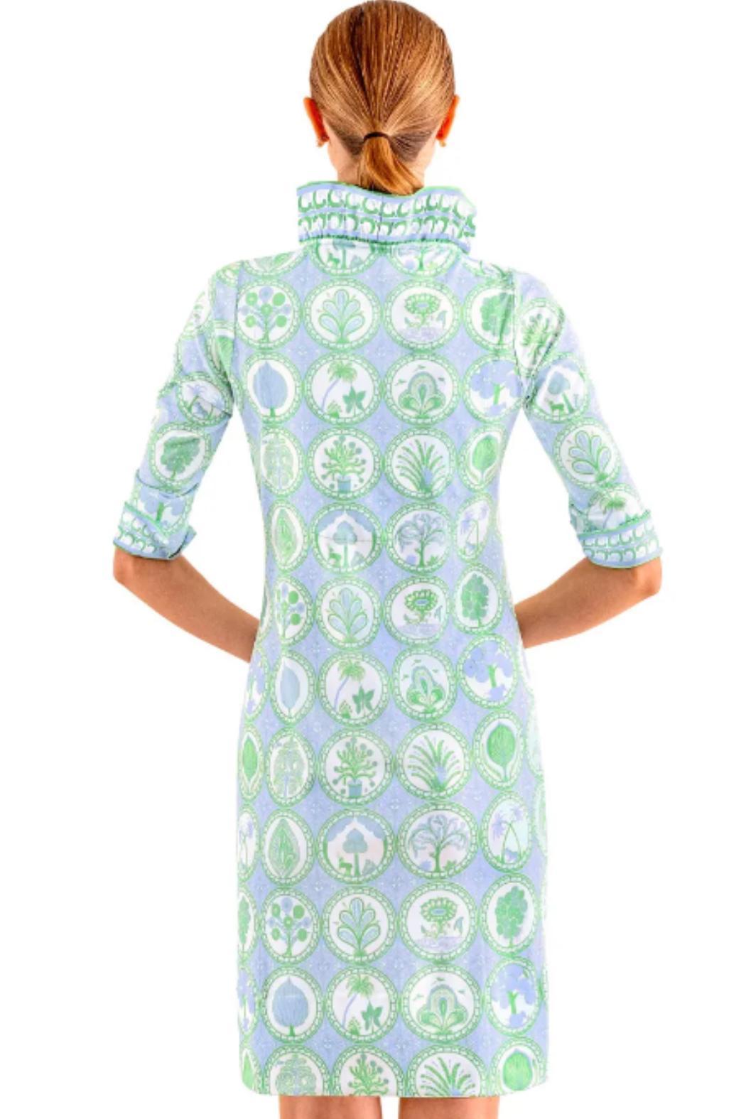 3/4 Slv Ruffle Neck Dress Product Image