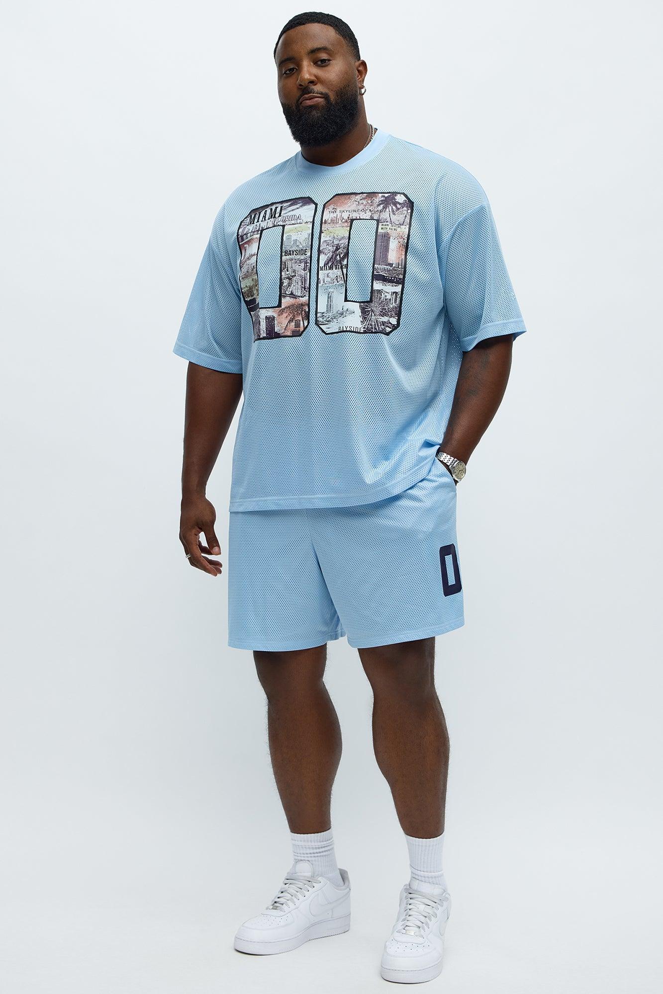 Relaxed LA To MIA Shorts - Blue Product Image