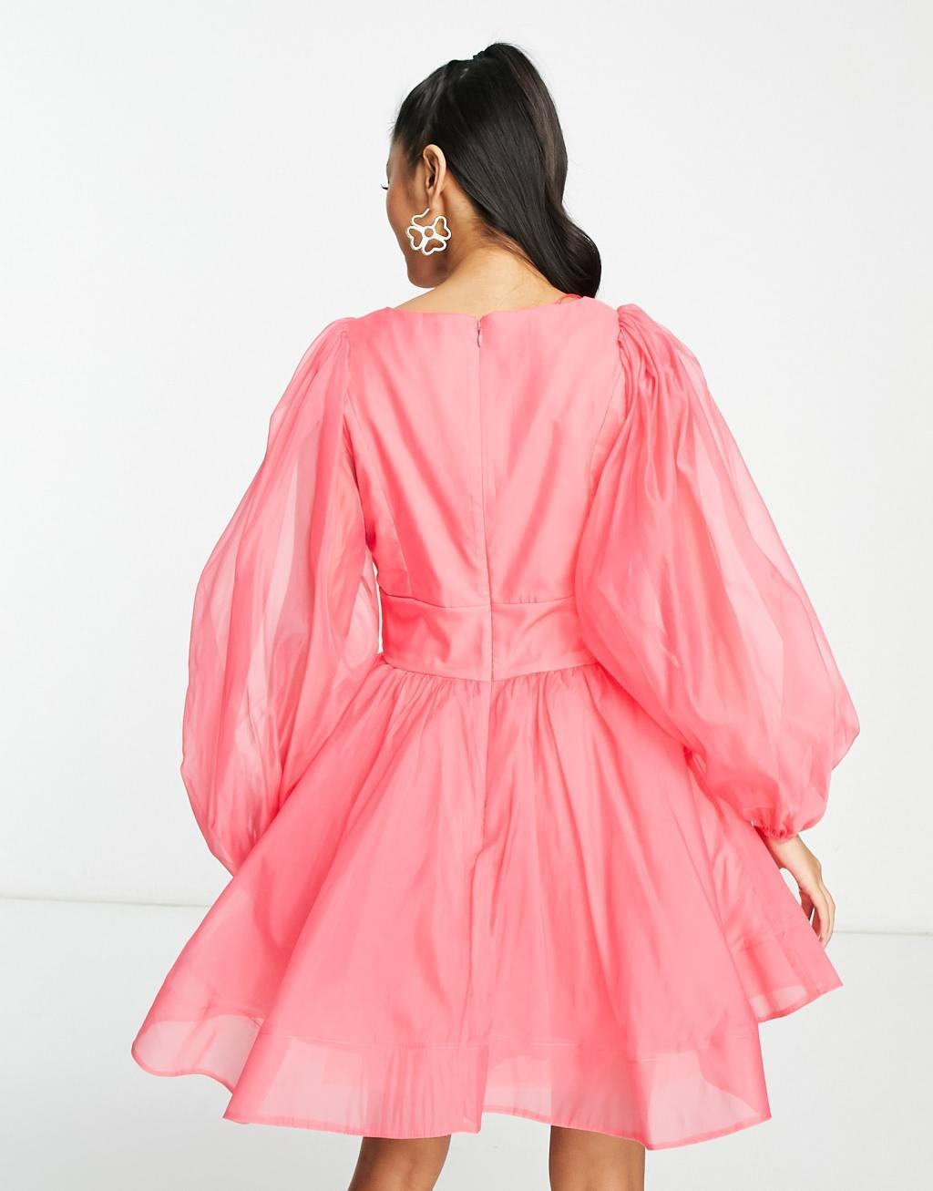 Bardot long sleeve mini dress Product Image