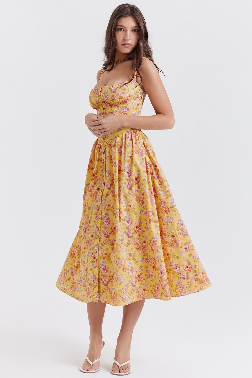 Tatiana Butter Print Midi Sundress Product Image