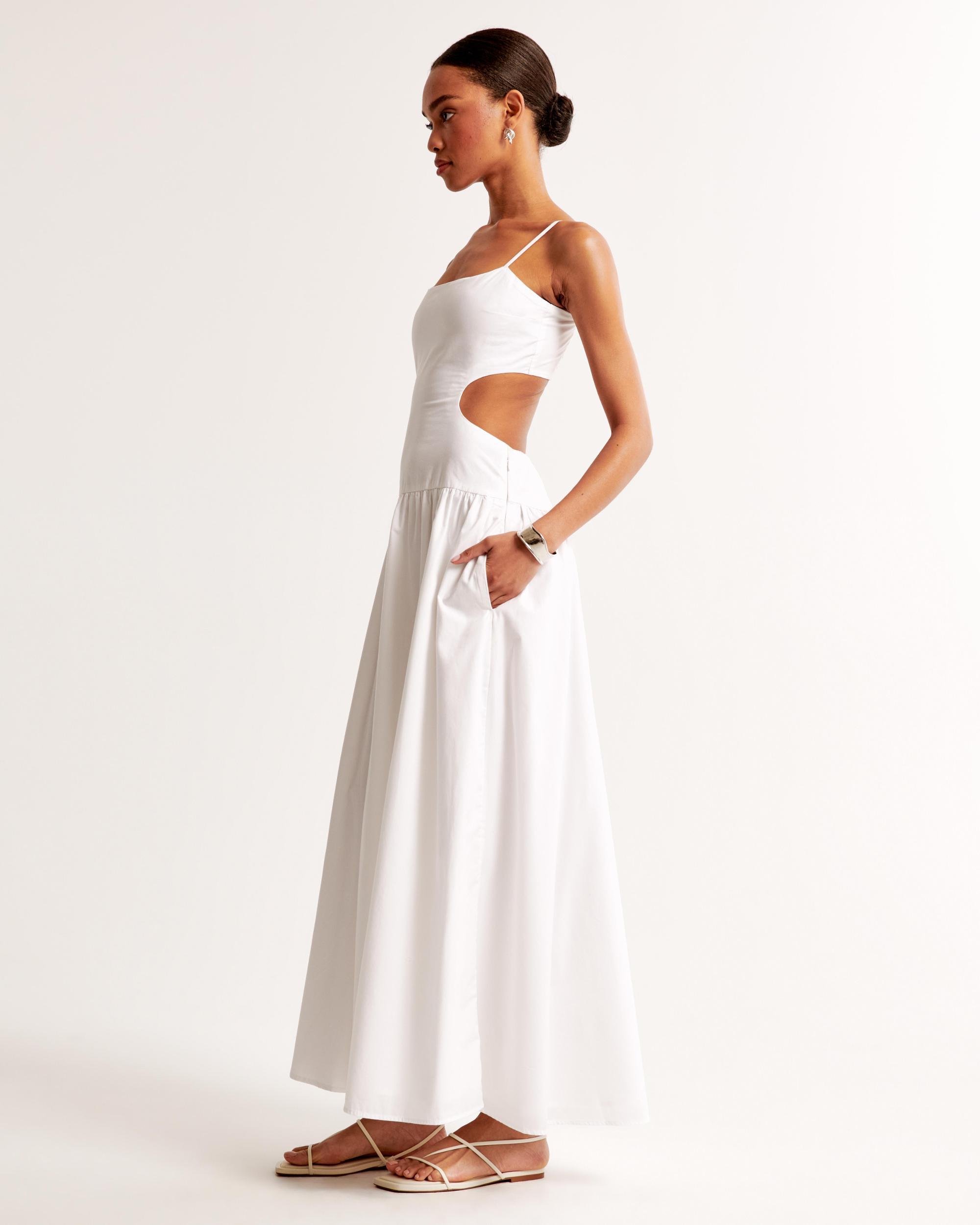 Drop-Waist Cutout Maxi Dress Product Image