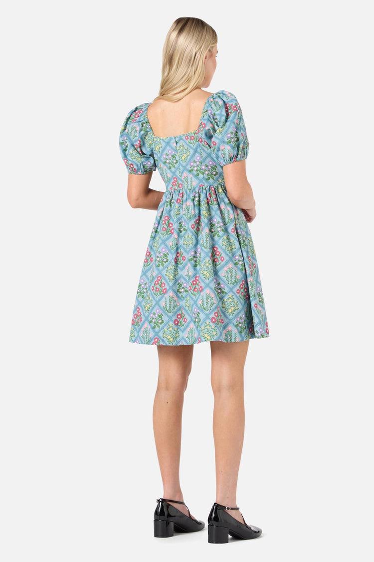 Lattice Floral Mini Dress Product Image