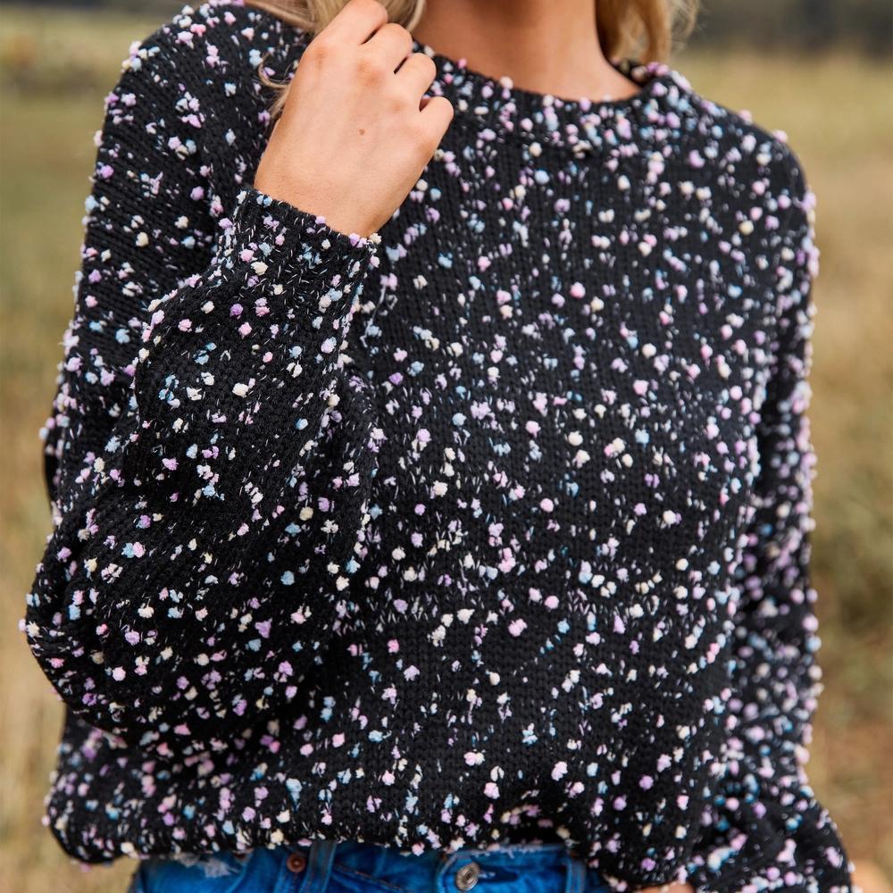Women's Cozy Roundneck Speckled Knit Sweater -Cupshe Product Image