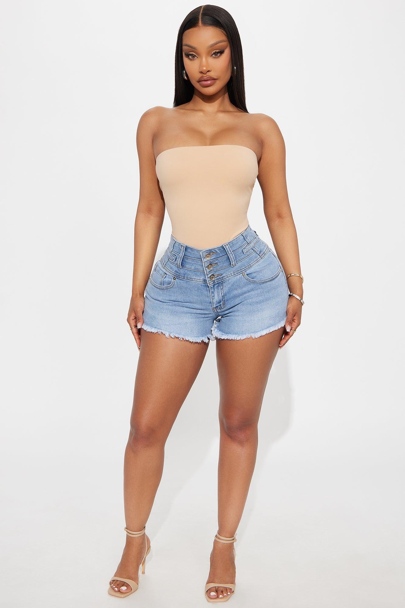 Alli Double Lined  Strapless Bodysuit - Nude Product Image