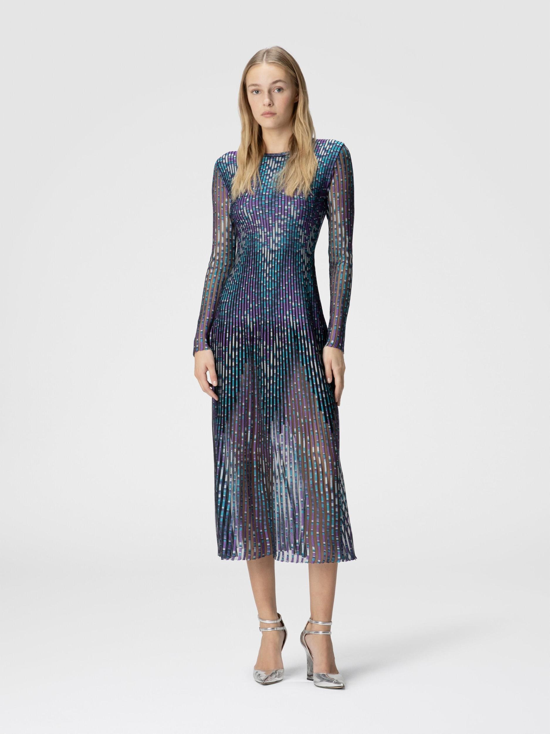 Long dress with partial zigzag pattern Product Image