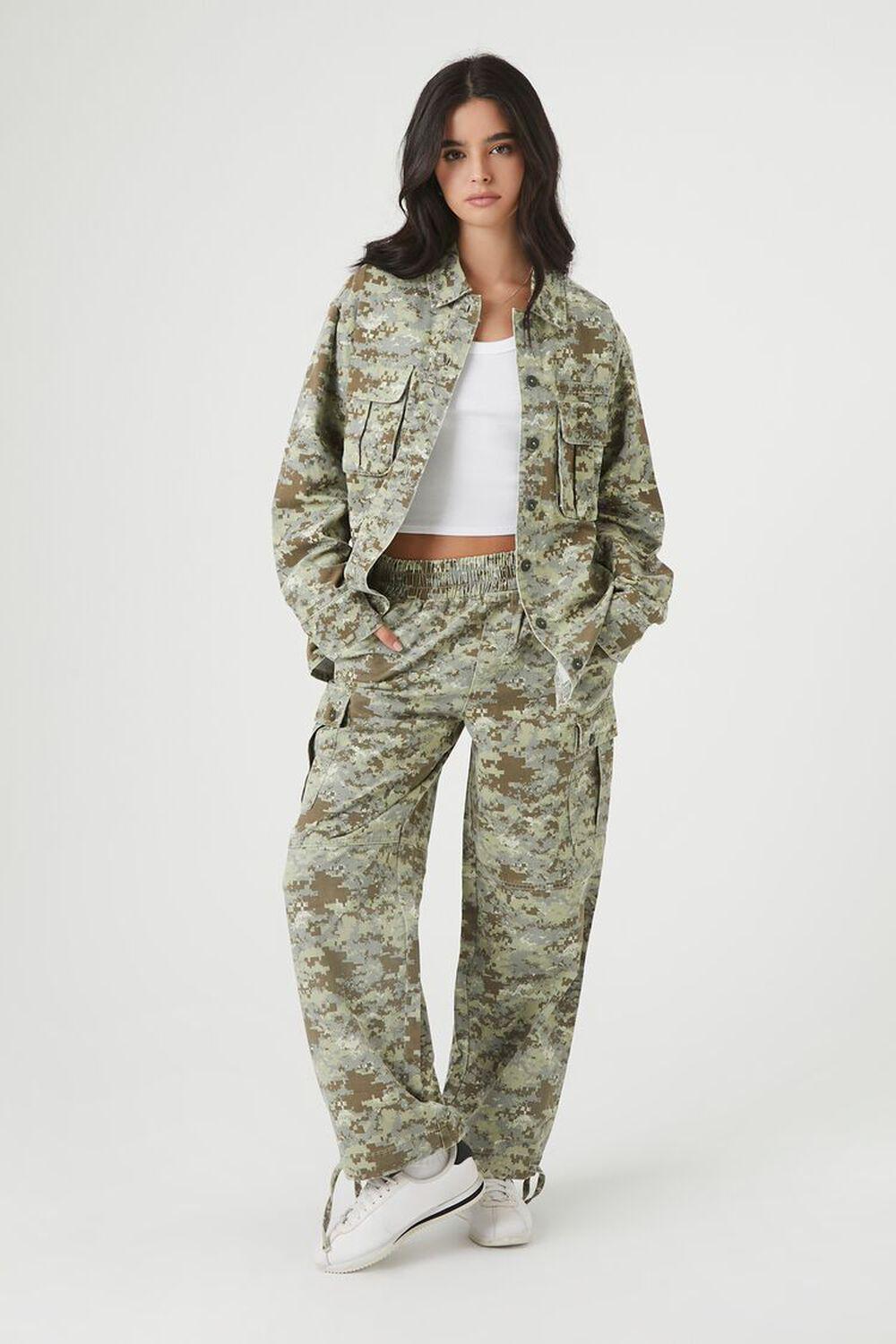 Twill Camo Print Cargo Joggers | Forever 21 Product Image