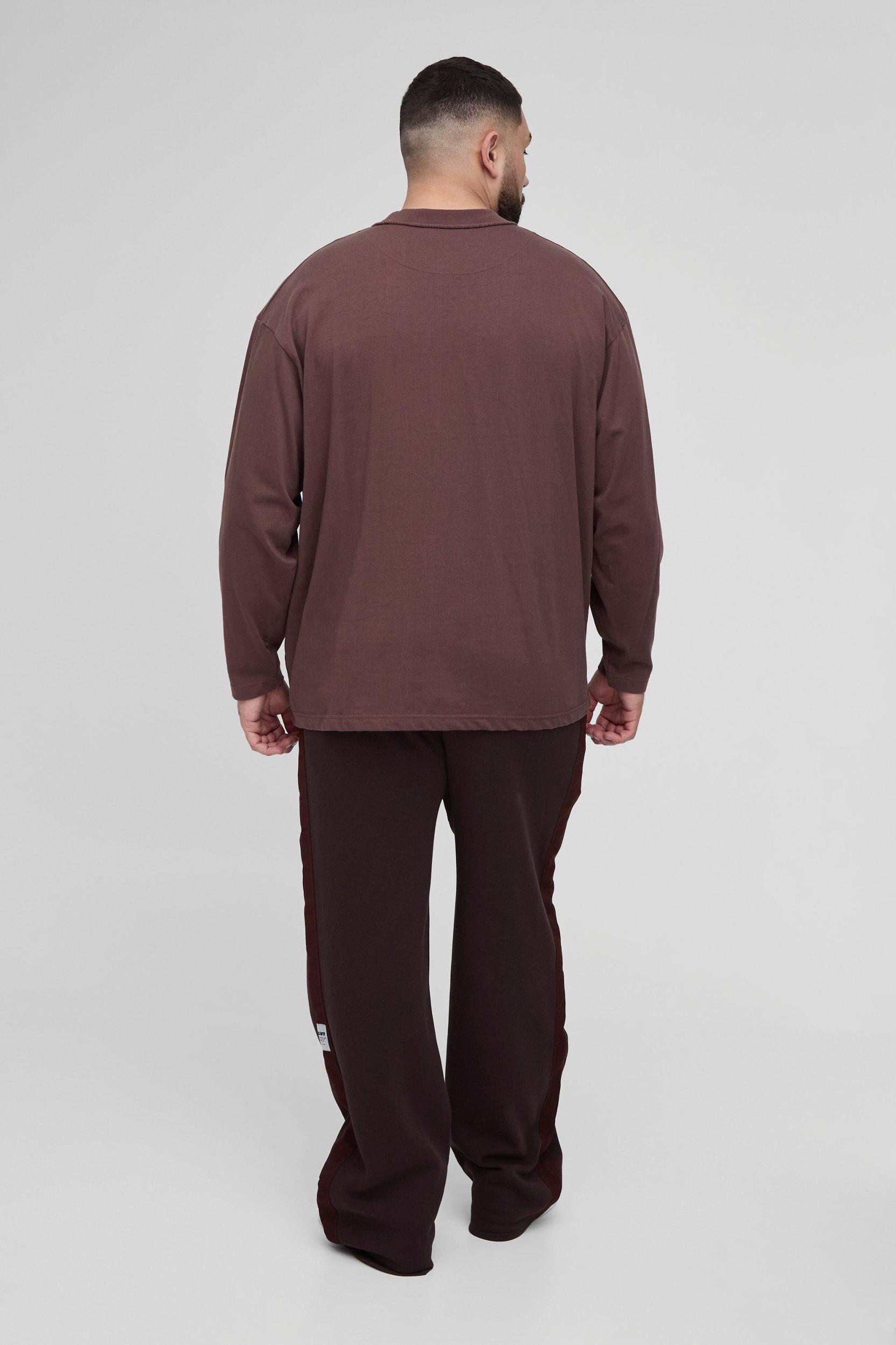 Plus Relaxed Stripe Detail Woven Tab Sweatpants | boohooMAN USA Product Image