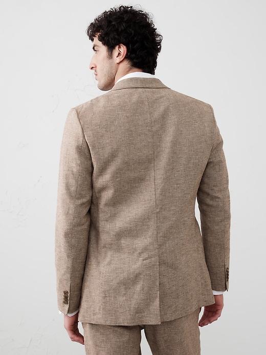 Tailored-Fit Linen-Blend Herringbone Suit Jacket Product Image
