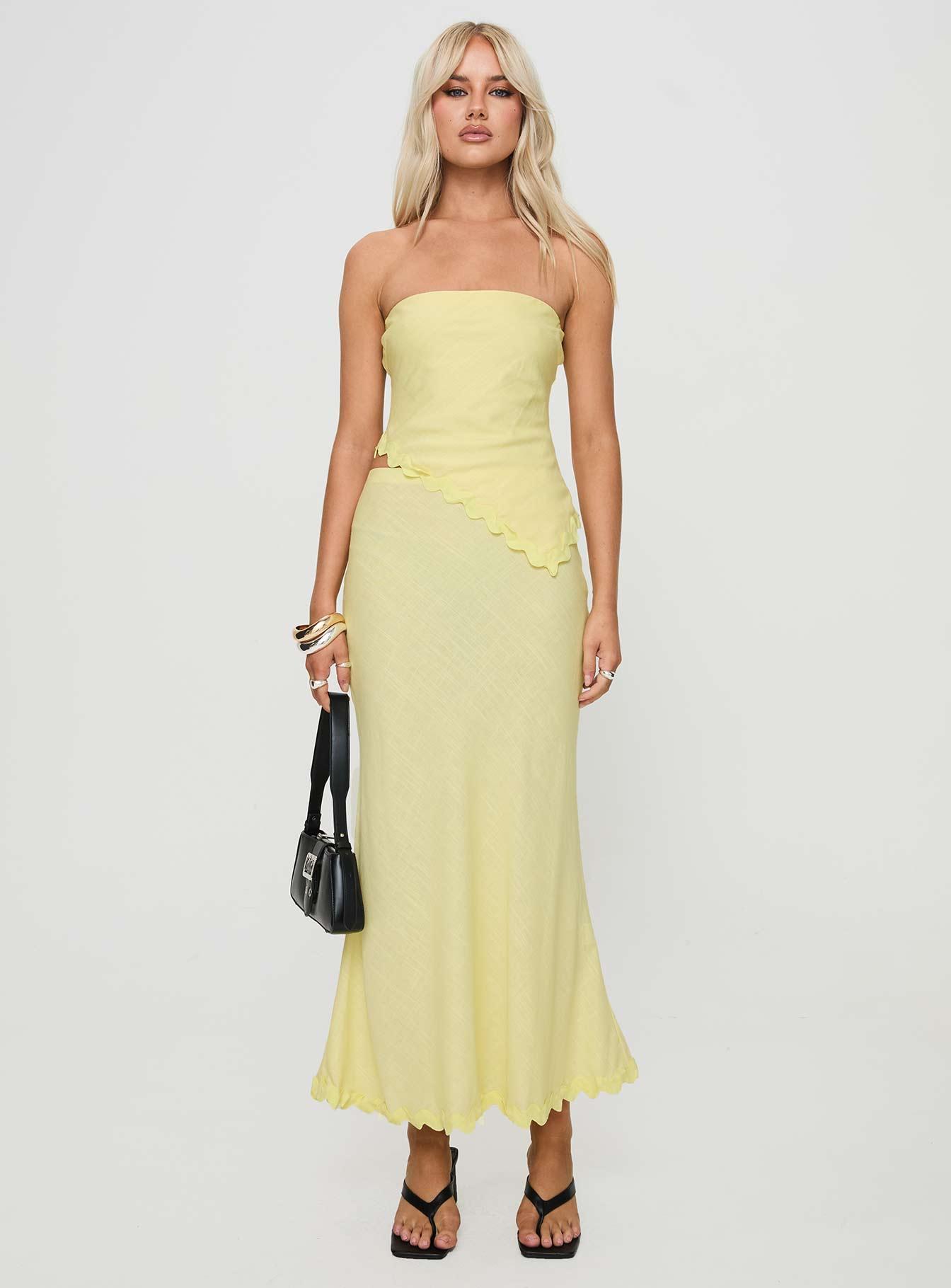 Sunburst Strapless Top Yellow Product Image