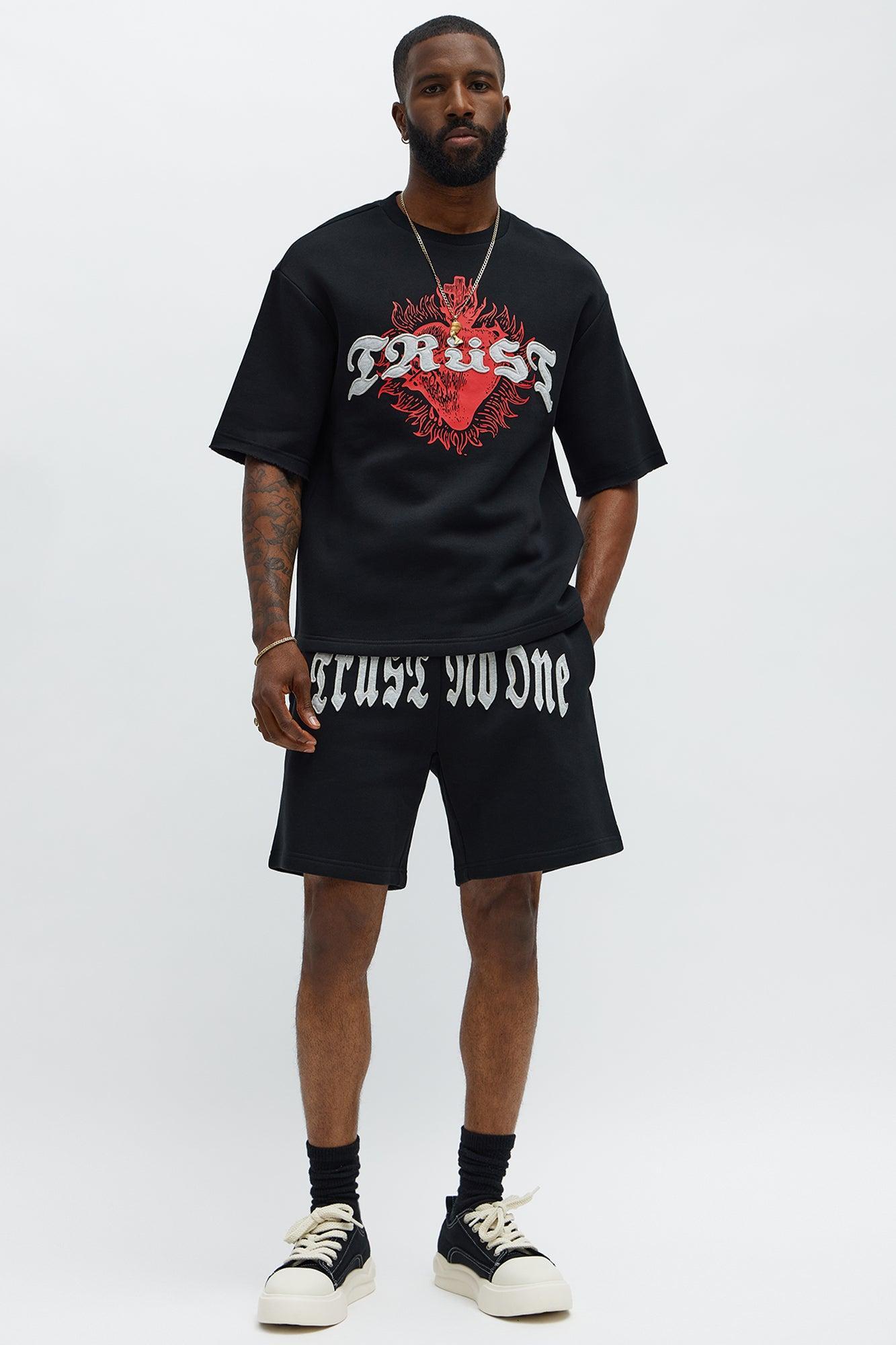 Tyson Relaxed Trust Issues Shorts - Black Product Image