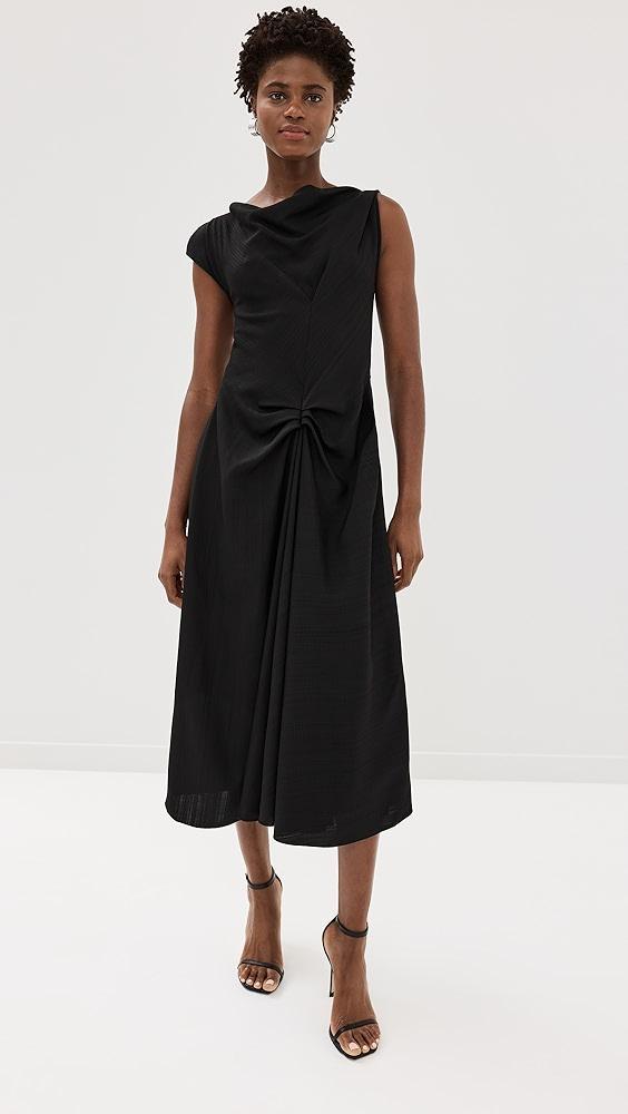 Victoria Beckham Deconstructed Gathered Waist Midi Dress | Shopbop Product Image