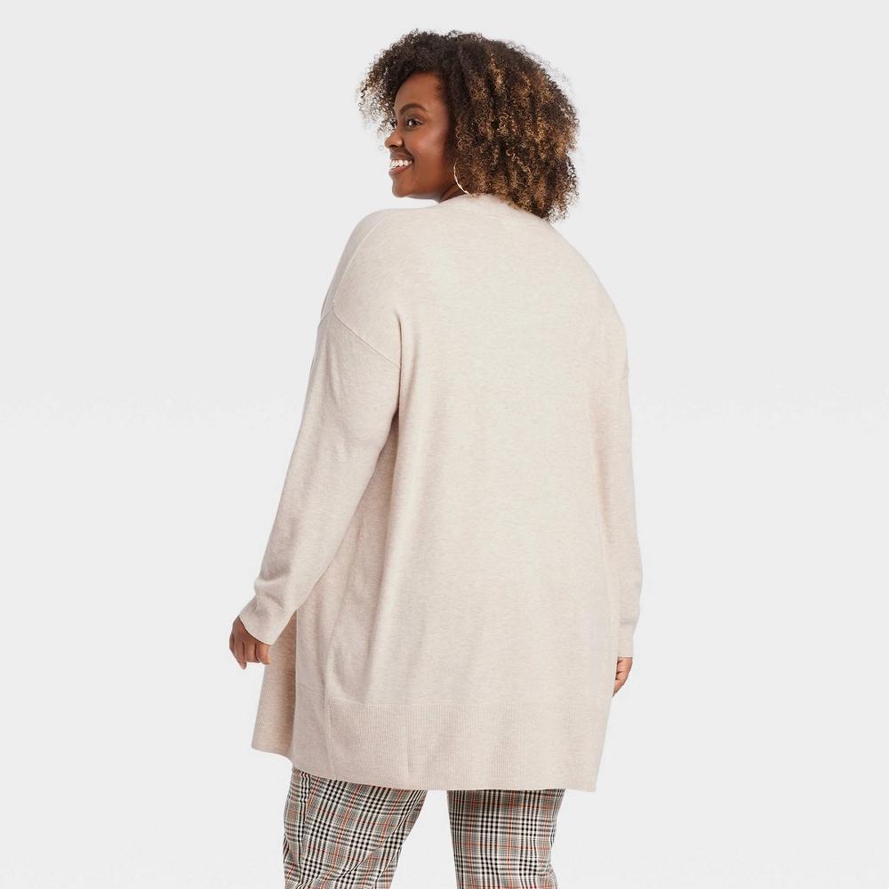Womens Layering Cardigan - Ava & Viv Oatmeal 4X Product Image
