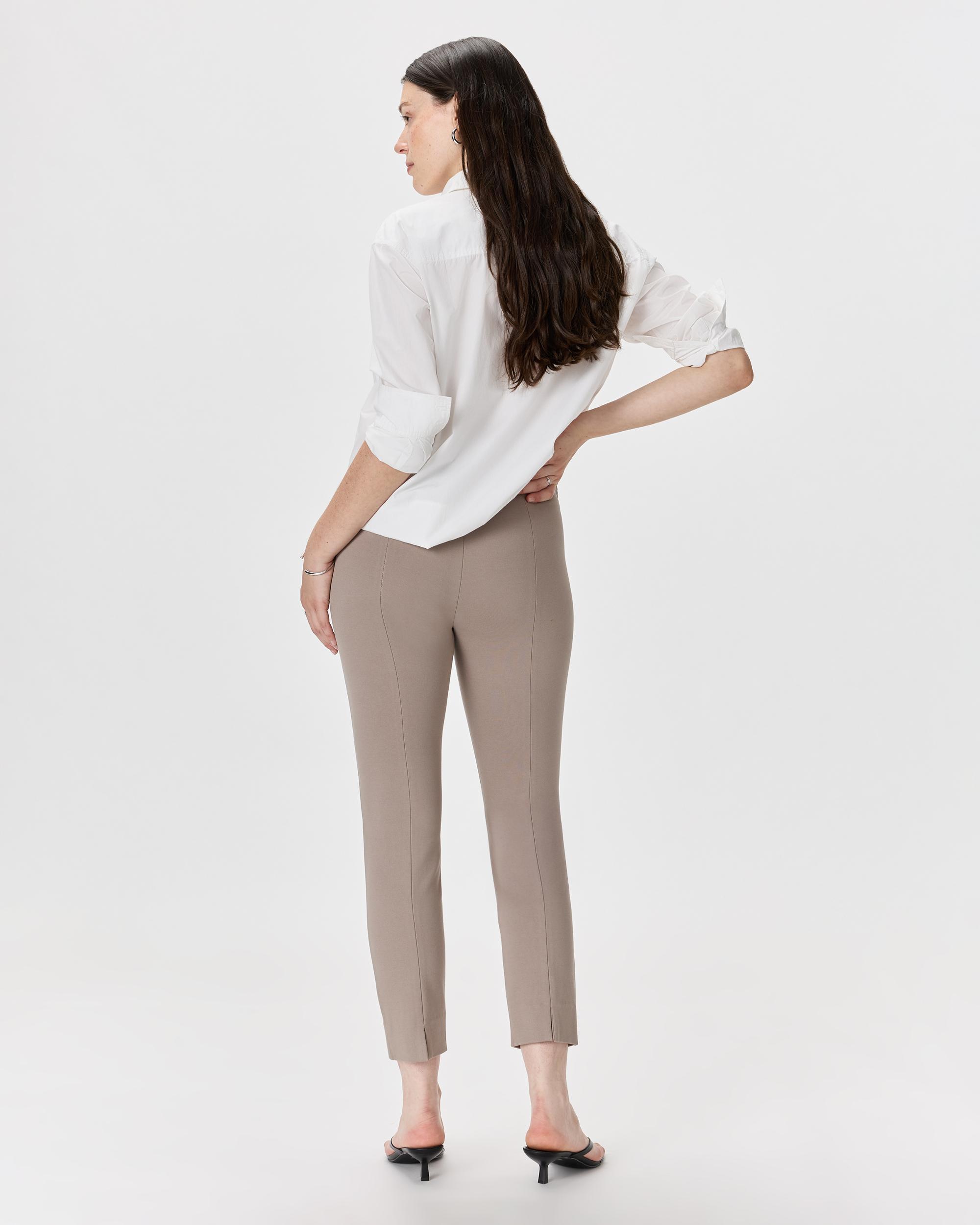 Quince | Women's Ultra-Stretch Ponte Pintuck Ankle Pants Rayon Product Image
